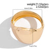 Exaggerated Metal Irregular Smooth Spring Electroplated Bracelet For Women