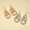 Exaggerated Multilayer Circle Alloy Earrings For Women With Electroplating And Geometric Design