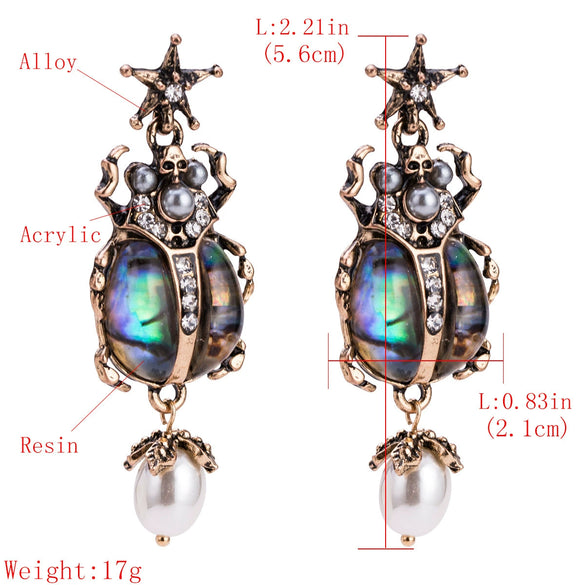 Exaggerated Multilayer Insects Animal Alloy Diamond Earrings For Women
