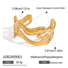 Exaggerated Niche Opening Stainless Steel Bracelet With Geometric Style And Electroplating Handicraft