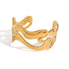 Exaggerated Niche Opening Stainless Steel Bracelet With Geometric Style And Electroplating Handicraft