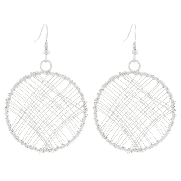 Exaggerated Niche Retro Geometric Metal Winding Earrings For Women With Electroplating Treatment