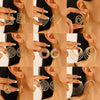 Exaggerated Niche Retro Geometric Metal Winding Earrings For Women With Electroplating Treatment