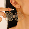 Exaggerated Niche Retro Geometric Metal Winding Earrings For Women With Electroplating Treatment