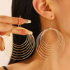Exaggerated Niche Retro Geometric Metal Winding Earrings For Women With Electroplating Treatment