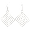 Exaggerated Niche Retro Geometric Metal Winding Earrings For Women With Electroplating Treatment