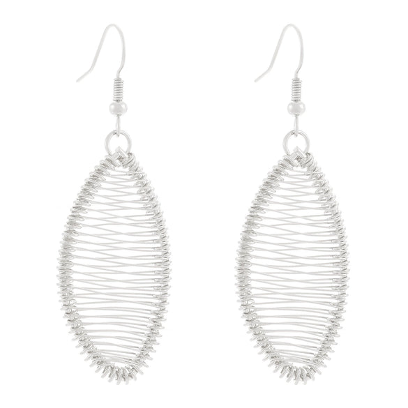 Exaggerated Niche Retro Geometric Metal Winding Earrings For Women With Electroplating Treatment