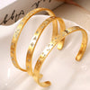 Exaggerated Personality Allmatch Open Bracelet 316L Stainless Steel Inlaid Round Zircon Marine Style Electroplated