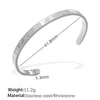 Exaggerated Personality Allmatch Open Bracelet 316L Stainless Steel Inlaid Round Zircon Marine Style Electroplated