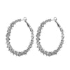 Exaggerated Personality Irregular Thorn Shape Large Circle Crystal Alloy Microinlay Geometric Earrings