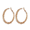 Exaggerated Personality Irregular Thorn Shape Large Circle Crystal Alloy Microinlay Geometric Earrings