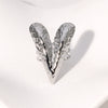 Exaggerated Personality Retro Loveshaped French Goldplated Stainless Steel Ring For Women