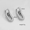 Exaggerated Punk Style Stainless Steel Square Geometric Earrings With Electroplating