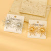 Exaggerated Retro Fashion Sunflower Alloy Earrings For Women With Electroplating Design