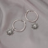 Exaggerated Retro Fashion Sunflower Alloy Earrings For Women With Electroplating Design