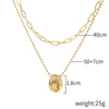 Exaggerated Retro Portrait Hiphop Alloy Necklace For Female With Electroplating