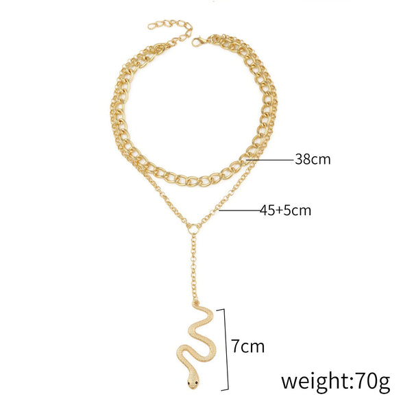 Exaggerated Retro Portrait Hiphop Alloy Necklace For Female With Electroplating