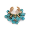Exaggerated Retro Women's Ring With Imitation Pearls Heart Shape Geometric Pattern Electroplated