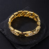 Exaggerated Rock Shiny Solid Color Alloy Plating Inlay Rhinestones 18k Gold Plated Unisex Bracelets