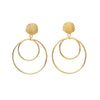 Exaggerated Shell Double Ring Metal Electroplated Women's Earrings