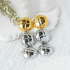 Exaggerated Shiny Pleated Round Tassel Dangle Geometric Stainless Steel Electroplated Women's Earrings