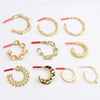Exaggerated Simple Alloy Geometric Chain Circle Ear Pin Handmade Electroplated Earrings Accessories