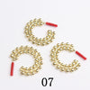Exaggerated Simple Alloy Geometric Chain Circle Ear Pin Handmade Electroplated Earrings Accessories