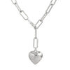Wholesale Jewelry Exaggerated Simple Style Classic Style Heart Shape CCB Iron Three-Dimensional Chain Pendant Necklace