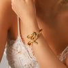Exaggerated Snakeshaped Stainless Steel Electroplated Bracelet Animal Style