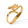 Exaggerated Snakeshaped Stainless Steel Electroplated Bracelet Animal Style