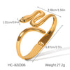 Exaggerated Snakeshaped Stainless Steel Electroplated Bracelet Animal Style