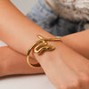Exaggerated Snakeshaped Stainless Steel Electroplated Bracelet Animal Style