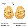 Exaggerated Stainless Steel Earrings In Ins Style With Geometric Pattern And Electroplating Treatment