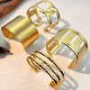 Exaggerated Stainless Steel Electroplated Retro Geometric Bracelet For Women