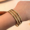 Exaggerated Stainless Steel Electroplated Retro Geometric Bracelet For Women