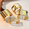 Exaggerated Stainless Steel Electroplated Retro Geometric Bracelet For Women