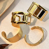 Exaggerated Stainless Steel Electroplated Retro Geometric Bracelet For Women