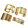 Exaggerated Stainless Steel Electroplated Retro Geometric Bracelet For Women