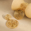 Exaggerated Stainless Steel Fashion Geometric Women's Earrings With Electroplating