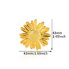Exaggerated Stainless Steel Ring With Heart Flower Geometric Pattern And Electroplating Treatment