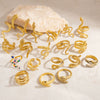 Exaggerated Stainless Steel Snake Ring Electroplated Bracelet Rings For Women