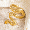 Exaggerated Stainless Steel Snake Ring Electroplated Bracelet Rings For Women