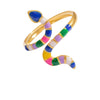Exaggerated Stainless Steel Snake Ring Electroplated Bracelet Rings For Women