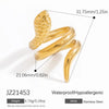 Exaggerated Stainless Steel Snake Ring Electroplated Bracelet Rings For Women