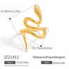 Exaggerated Stainless Steel Snake Ring Electroplated Bracelet Rings For Women