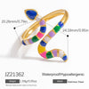 Exaggerated Stainless Steel Snake Ring Electroplated Bracelet Rings For Women