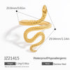 Exaggerated Stainless Steel Snake Ring Electroplated Bracelet Rings For Women