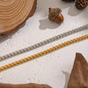 Exaggerated Stylish Geometric Snake Bone Whip Stainless Steel 18K Real Gold Plated Thick Chain Necklace For Women