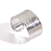 Exaggerated Stylish Stainless Steel Wide Hammer Pattern Open Bracelet Jewelry For Women With Geometric Style And Electroplating