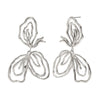 Exaggerated Temperament Double Ring Stitching Women's Earrings In Stainless Steel With 18K Gold Plated Flower Pattern And Electroplating Process